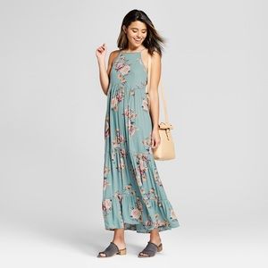 Xhilaration Blue Floral Maxi Dress NEW!